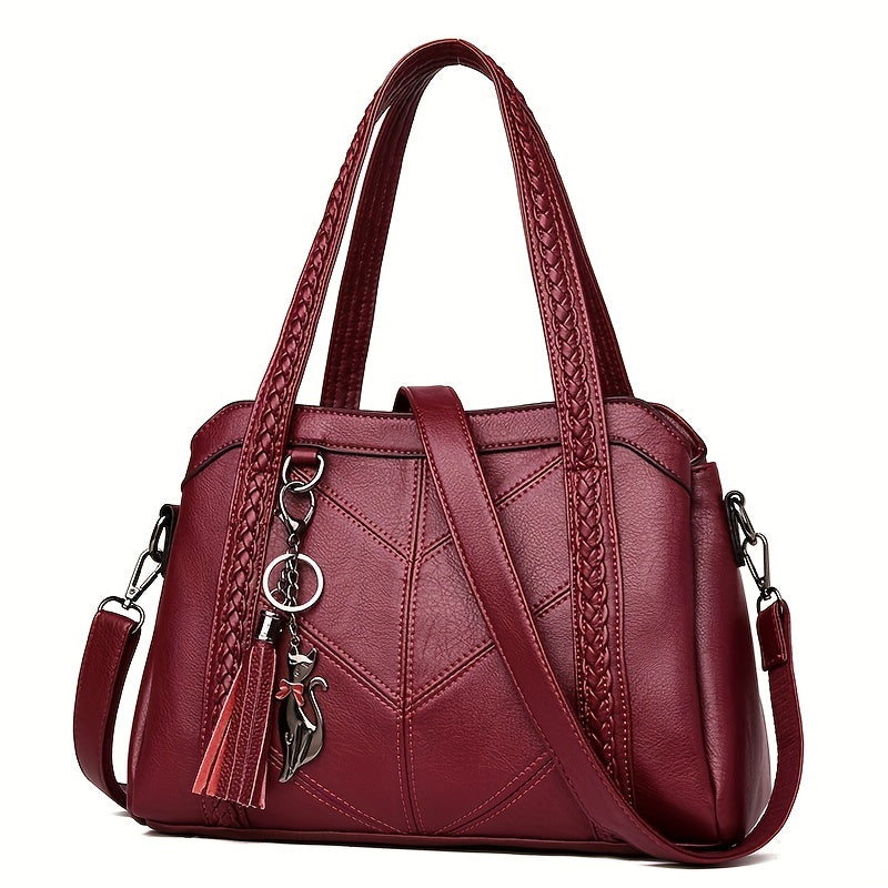 Vintage Crossbody Tote Bag Large Capacity Satchel Women's Handbag