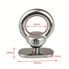 4 Pack Stainless Steel Track Mount Tie Down Eyelets Boat Bungee Cord Holders