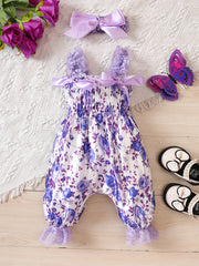 Floral Sleeveless Bodysuit Baby Girl Onesie