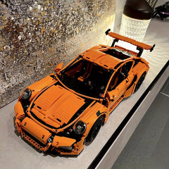 2704pcs Orange Sports Car Building Block Model Toy DIY Gift