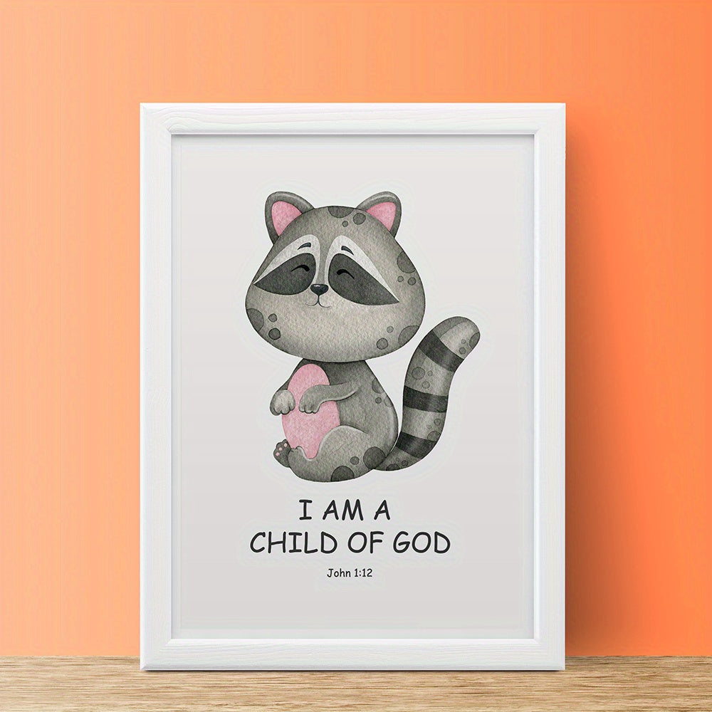 Watercolor Style Small Animals Poem Poster - Modern Art Decor