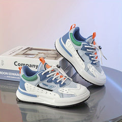 Boy's Chunky Lace Up Soft Sole Sneakers for Outdoor Activities
