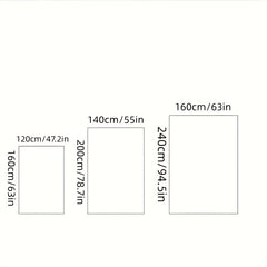 Modern Line Pattern Faux Cashmere Mat Non Slip Floor Rug