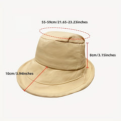Breathable Sunshade Bucket Hat Solid Lightweight Basin Hat Outdoor UV Protection