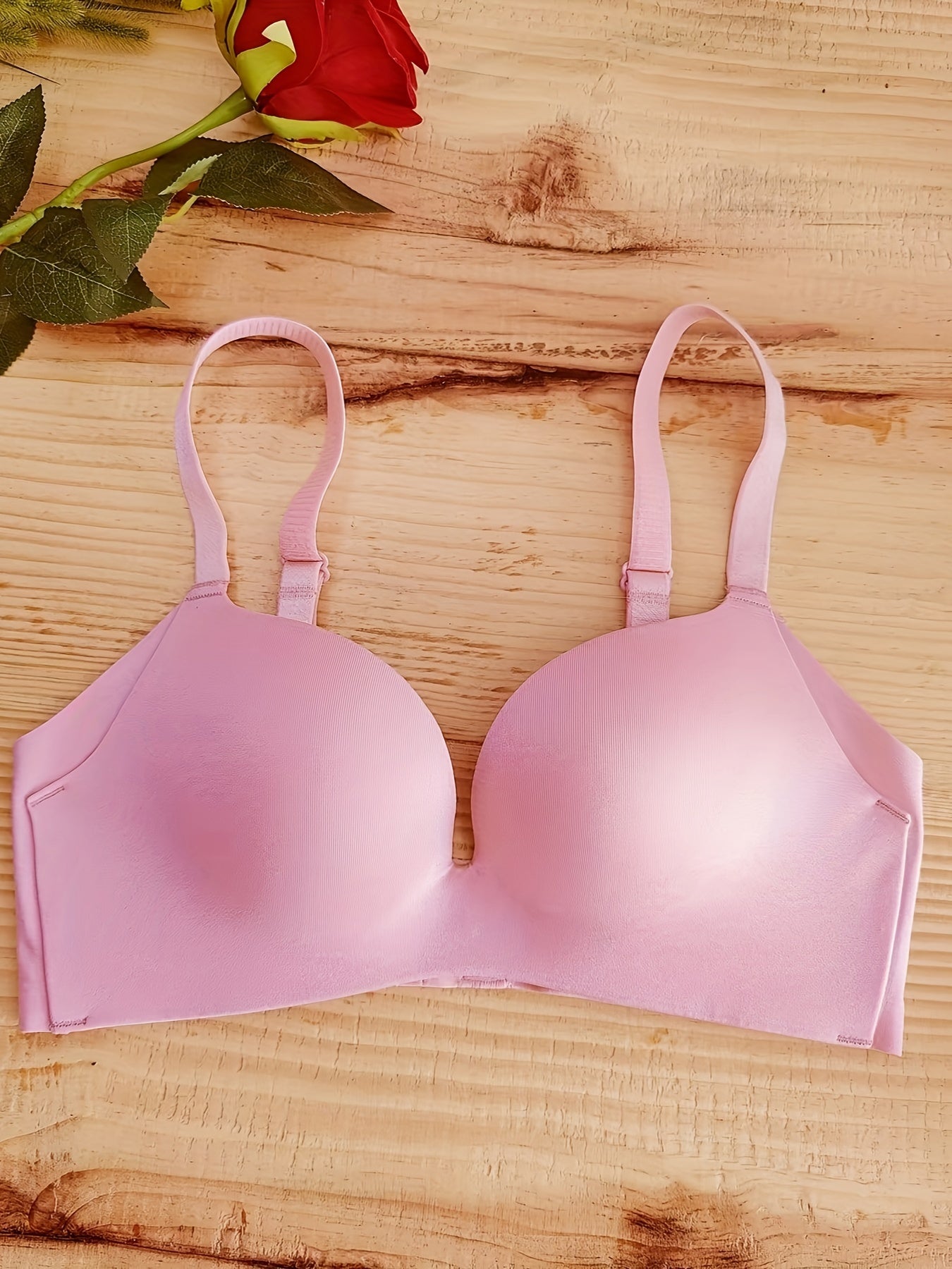 Solid T Shirt Bra Push Up Women's Lingerie