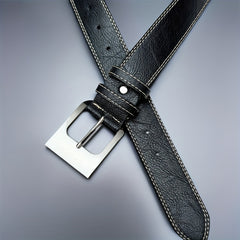 Men's PU Leather Buckle Belt for Outdoor Party Holiday
