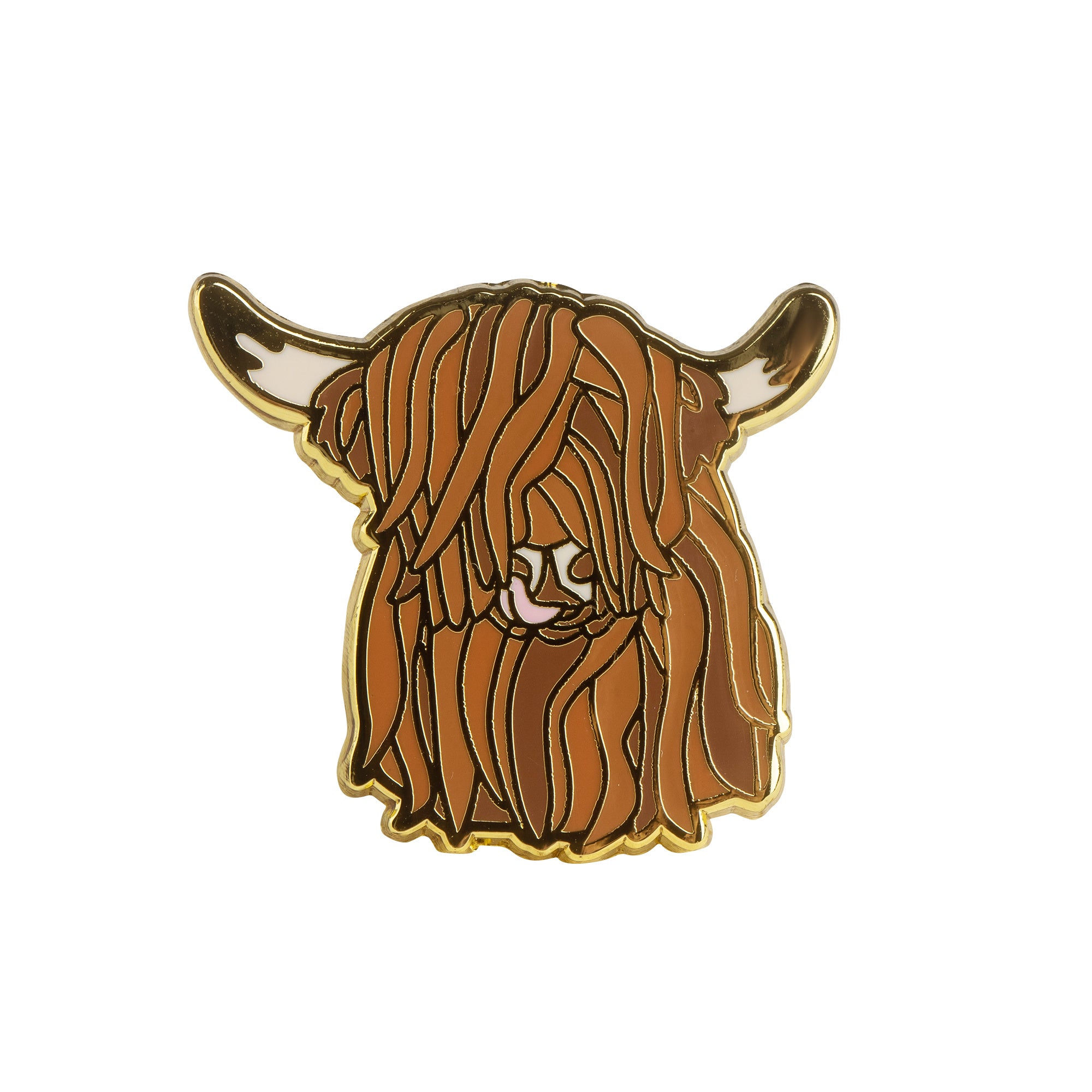 Highland Cow Pattern Enamel Pin Cartoon Brooch Pin for Girls Kids