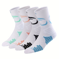 Breathable Mid calf Basketball Socks For Outdoor Running