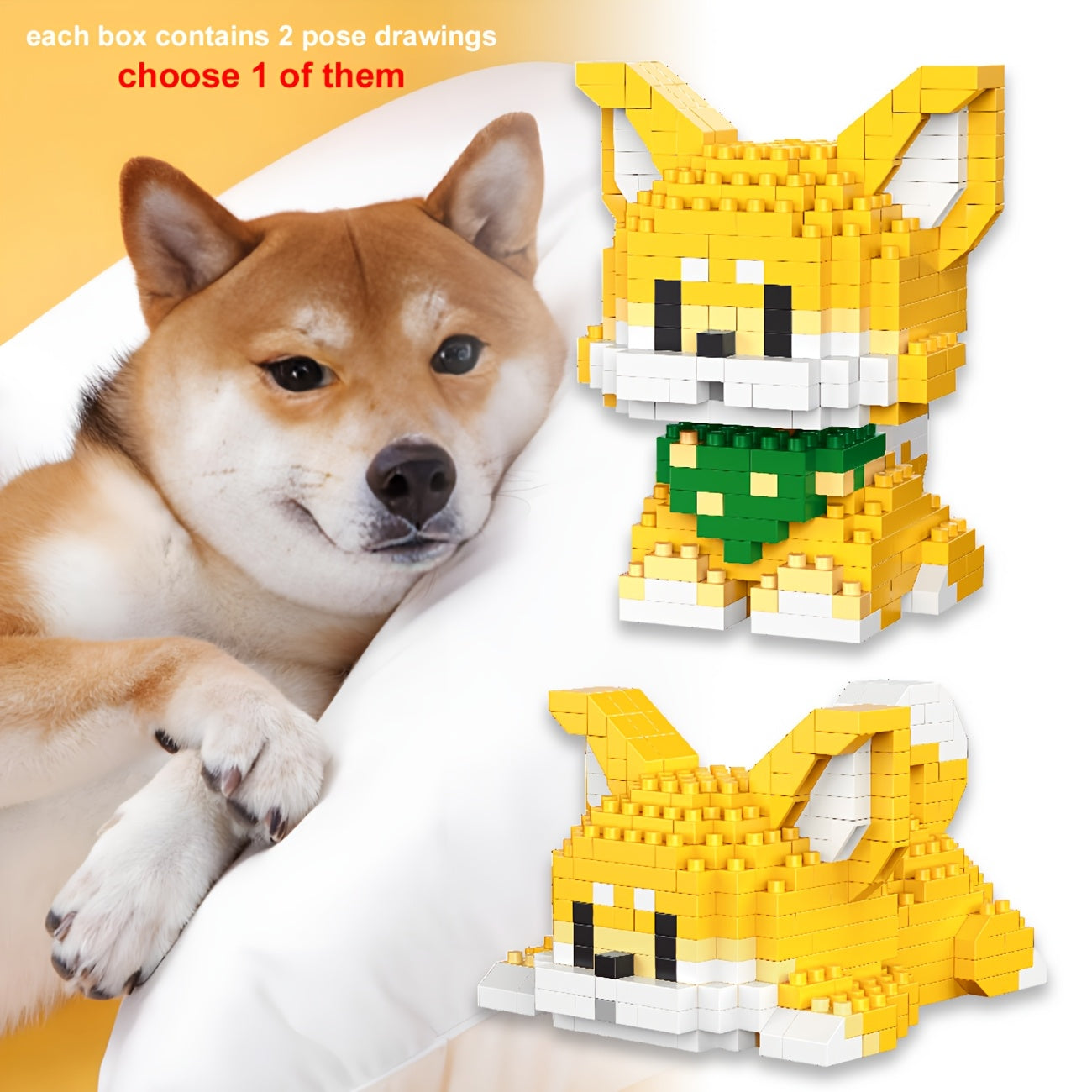 Building Blocks Dog Shaped Set - Creative Decoration & Stress Relief