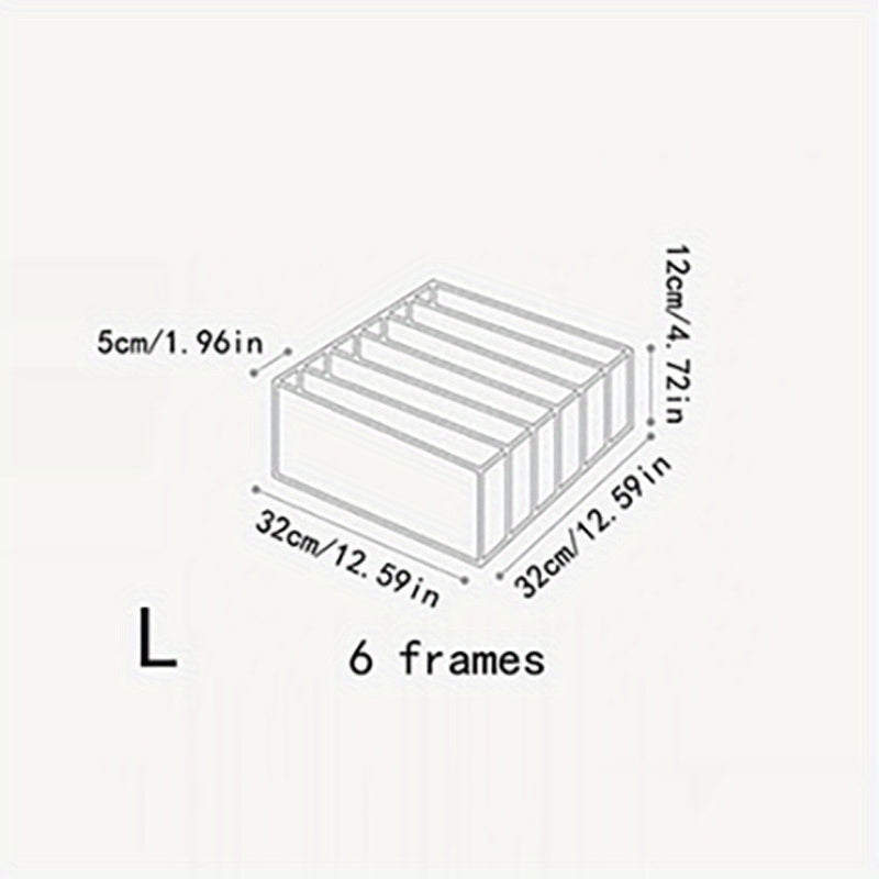 Mesh Underwear Box Organizer With Grids Wardrobe Sorting