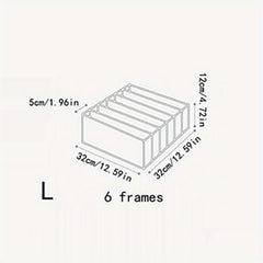 Mesh Underwear Box Organizer With Grids Wardrobe Sorting