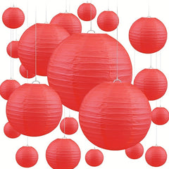 6pcs Red Lantern Paper Lantern Wedding Party Birthday Decorations