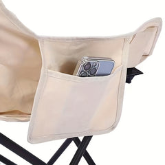 Portable Folding Camping Chair Outdoor Moon Chair With Storage Bag
