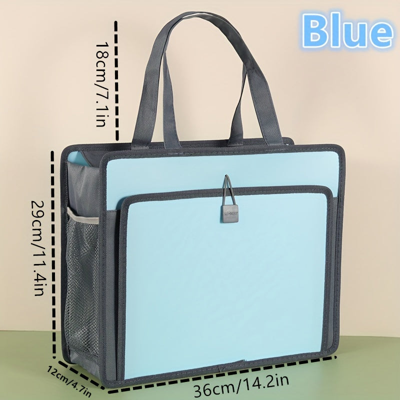 Handheld Waterproof Book Bag - Large Capacity Zipper Tutoring Bag