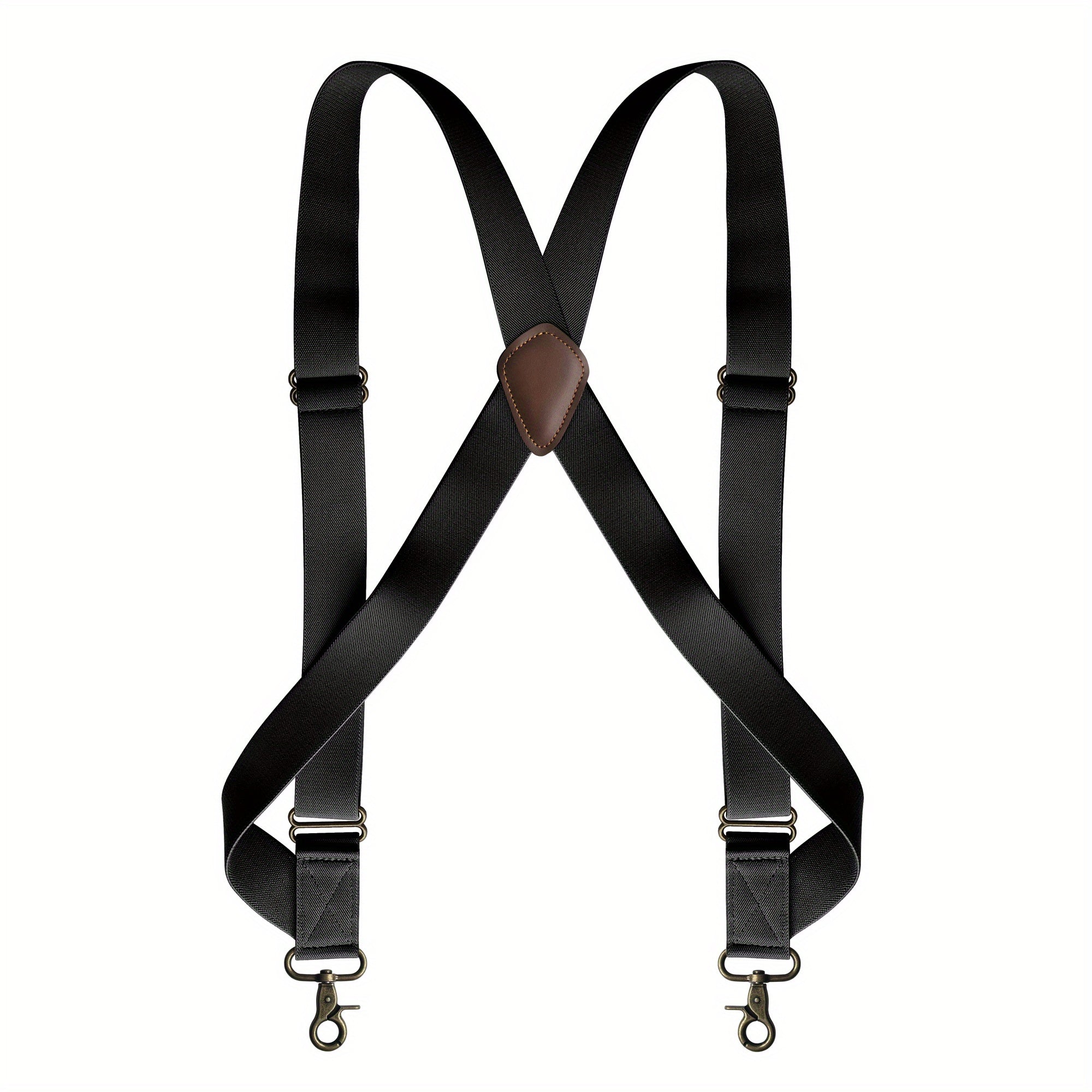Men's Adjustable Elastic Suspenders Braces with X Shape Design