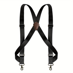 Men's Adjustable Elastic Suspenders Braces with X Shape Design