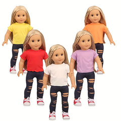 18 Inch Doll Outfit Set for Halloween & Christmas Dress Up Clothes Gray Red