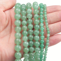 Green Aventurine Loose Beads 4-10mm for Jewelry Making
