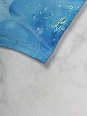 Ocean Print Racer Back Tank Sleep Dress