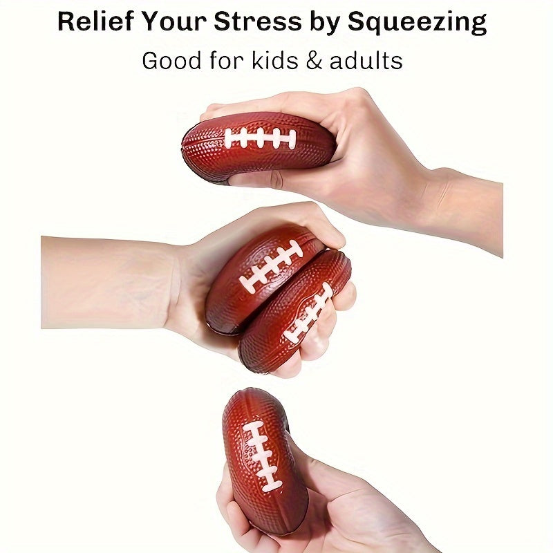 4pcs Foam Toy Footballs Brown Stress Ball for Party Favors