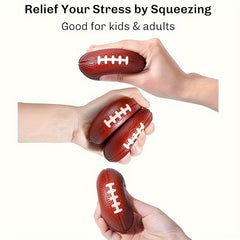 4pcs Foam Toy Footballs Brown Stress Ball for Party Favors