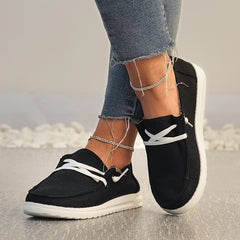 Women's Lightweight Lace Up Sneakers, Low Top Shoes
