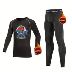 Kids Compression Fleece Sets Crew Neck Pullover & Matching Pants