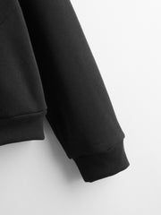Women's Solid Zip Up Long Sleeve Hoodie Drawstring Sweatshirt