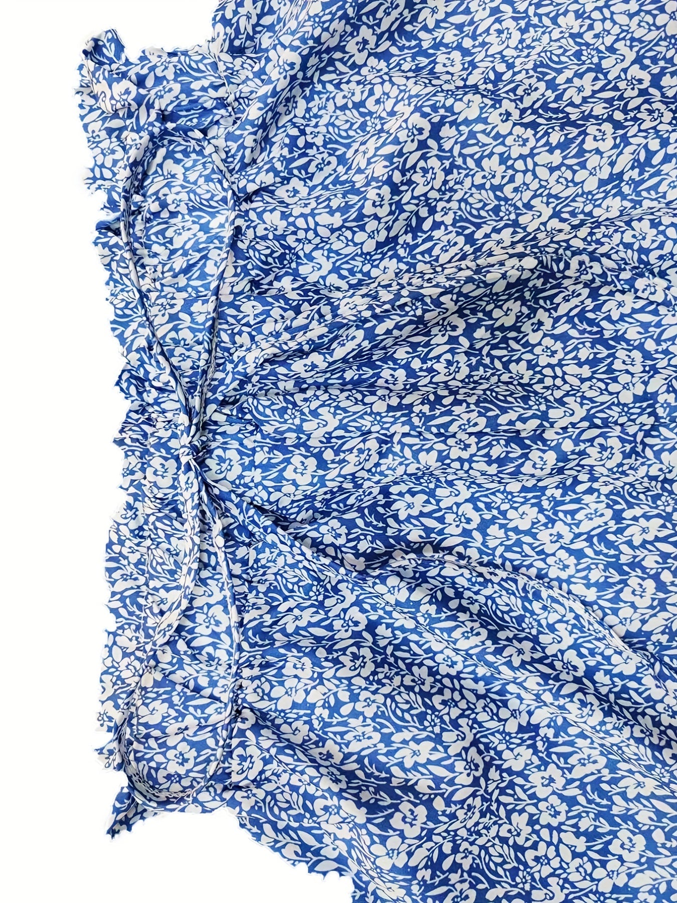 Boho Ditsy Floral Smocked Shorts Ruffle Waist Summer Women's Clothing