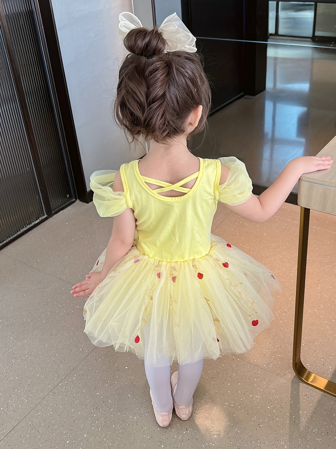 Cotton Cold Shoulder Ballet Leotard Tutu Dance Suit