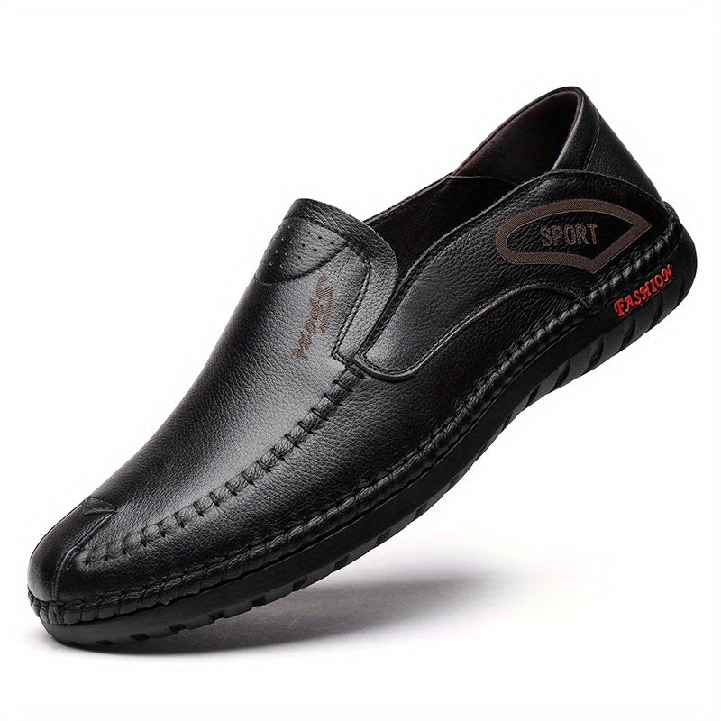 Men's Stitch Detail Loafers Comfy Non-slip Slip-On Shoes
