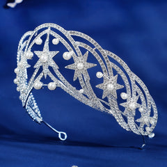 Baroque Crystal Bridal Tiaras Crown Zircon Bridal Crown For Weddings