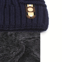Skullies Beaines Knitted Hat Winter Hats Men Women Bonnet Warm Thick Fur Cap