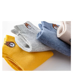 10 Pairs Teddy Bear Ankle Socks Low Cut Women's Stockings Hosiery