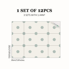 12pcs Nordic Minimalist Floor Stickers Waterproof Home Decoration