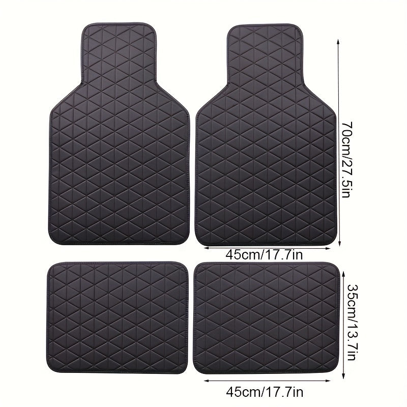 Waterproof PU Leather Car Foot Mats Car Carpets Car Interior Accessories