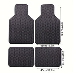 Waterproof PU Leather Car Foot Mats Car Carpets Car Interior Accessories