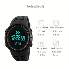 Outdoor Luminous Sports Electronic Watch Student Waterproof Watch