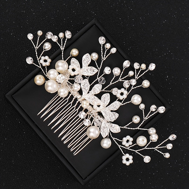 Rose Golden Hair Comb Wedding Hair Comb Bridal Hair Accessories