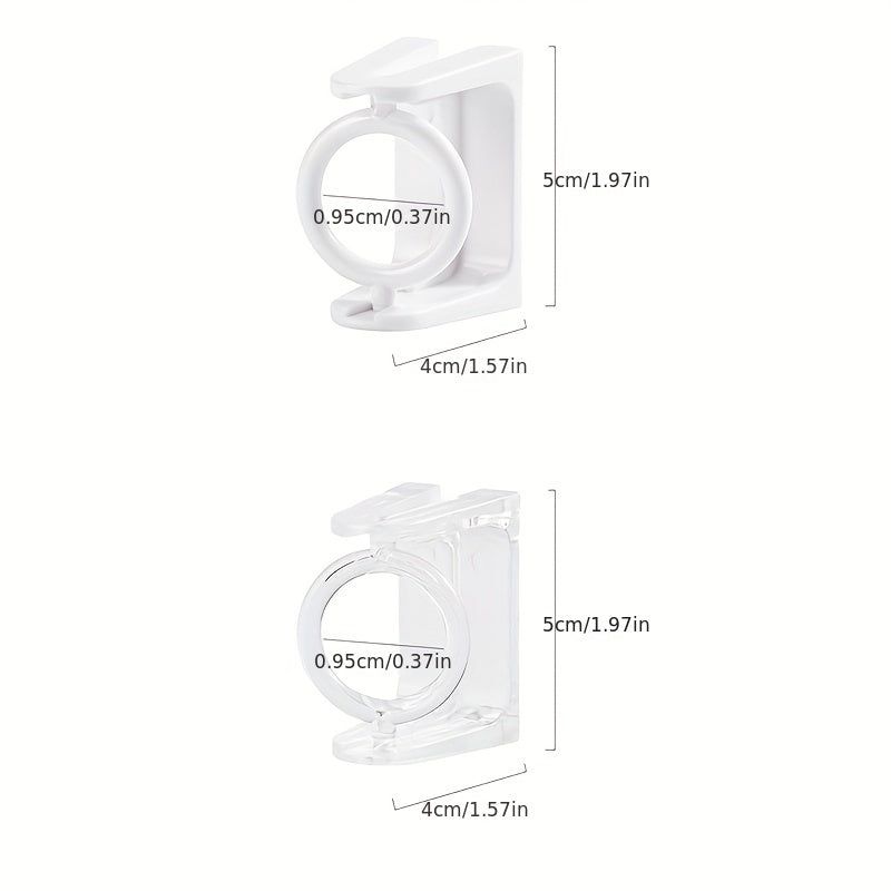 2pcs Self Adhesive Telescopic Rod Hanger with Rotatable Corner Pole Ring