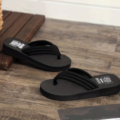 Women's Platform Flip Flops Casual Clip Toe Summer Beach Shoes