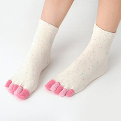 Colorful Toe Socks for Running Athletic Women's Stockings