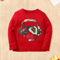 Boy's Game Controller & Headphone Graphic Long Sleeve Tee