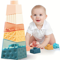 6 Piece Baby Stacking Toys for Balance Sorting Early Education Boys & Girls