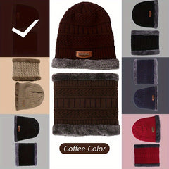 Knitted Beanie With Scarf Warm Neck & Head Cover