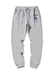 Men s Rose Print Drawstring Sweatpants