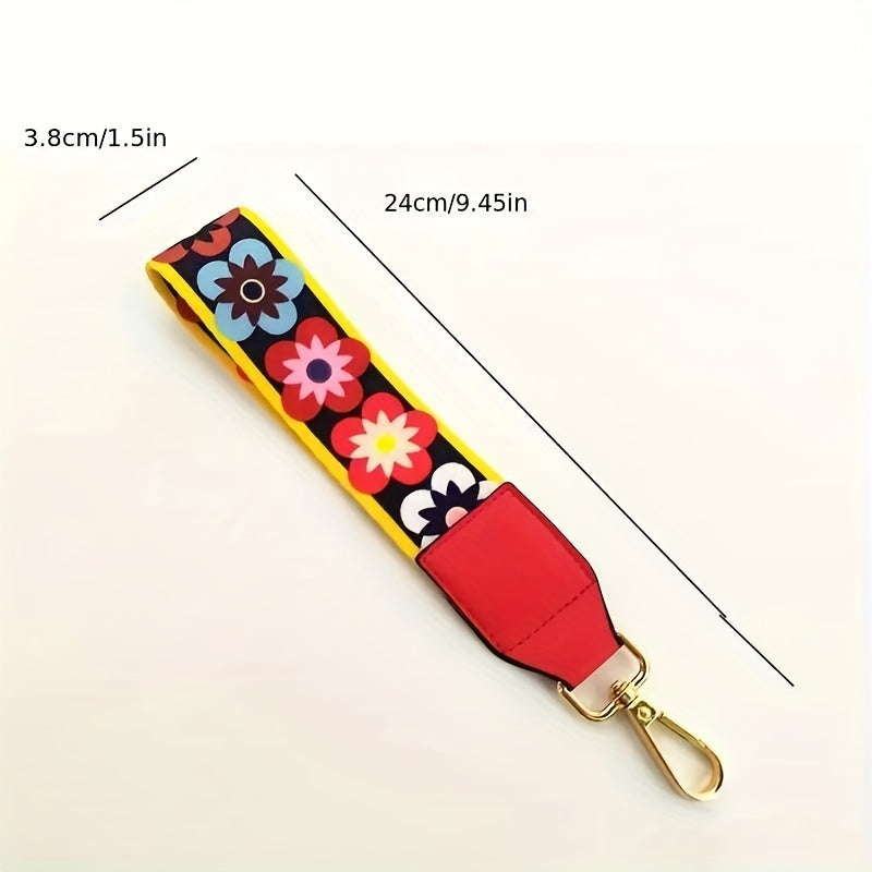 Colorful Flower Printed Shoulder Strap for Bags and Purses