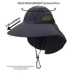 Wide Brim Mesh Bucket Hat Sun Visor Hats Oversize Camping Outdoor Fisherman Cap