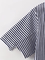 Girls Striped Print Graphic Dress For Summer