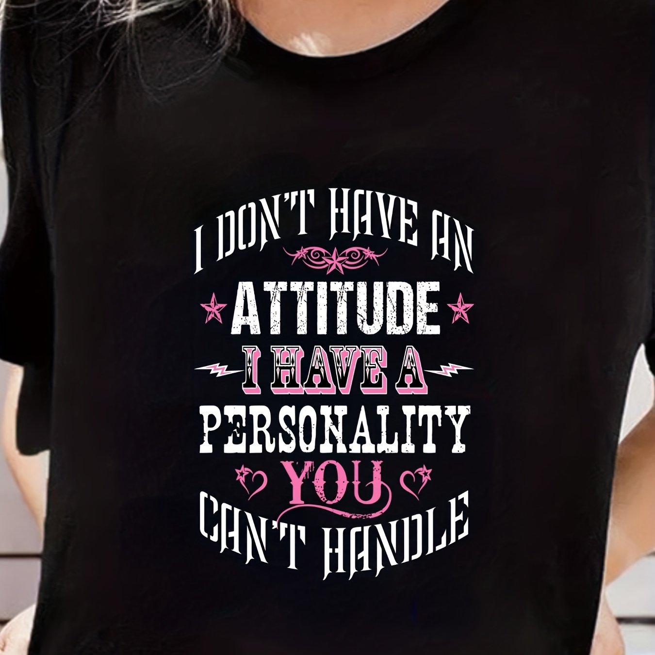 Solid Loose Crew Neck Active Comfort T-shirt Women's Clothing